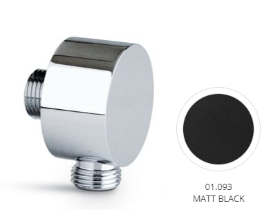 [1621H0977] Coude de sortie 1/2" ERGO, HAKA, LINFA II, B-EASY noir mat