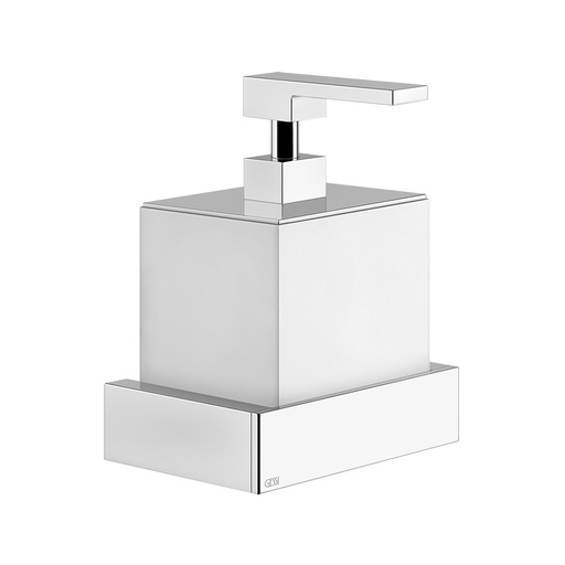 [1690C1706] Distributeur savon RETTANGOLO récipient blanc, chromé