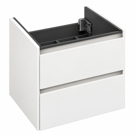 [1616H3733] Elément inférieur sous-lavabo PRO S, L66.5XH51.5XP45 cm, Caisson int. 10F-Nob.Grigio fumé, pour lavabo Pro S 70 cm (H8109670001041), 2 tiroirs 25/25 cm, corps/faces laqué, Finitions Blanc mat/brillant à choix, SYSTEM M1, poignée à choix