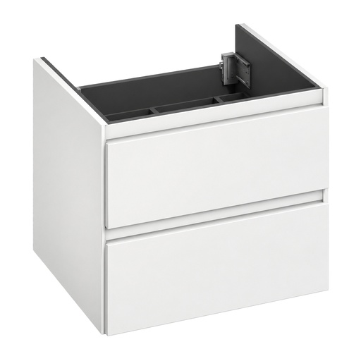 [1616H3734] Elément inférieur sous-lavabo PRO S, L52.0XH51.5XP45 cm, Caisson int. 10F-Nob.Grigio fumé, pour lavabo Pro S 55 cm (H810962), 2 tiroir 25 cm, corps/faces laqué, Finitions Blanc mat/brillant à choix, SYSTEM M1, poignée intégrée