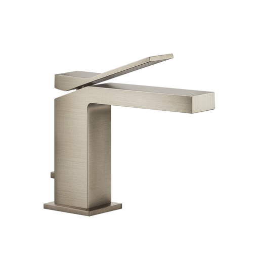 [1621C2218] Mitigeur lavabo S 128 mm, avec vidage et flexibles de raccordement, 149 Finox Brushed Nickel