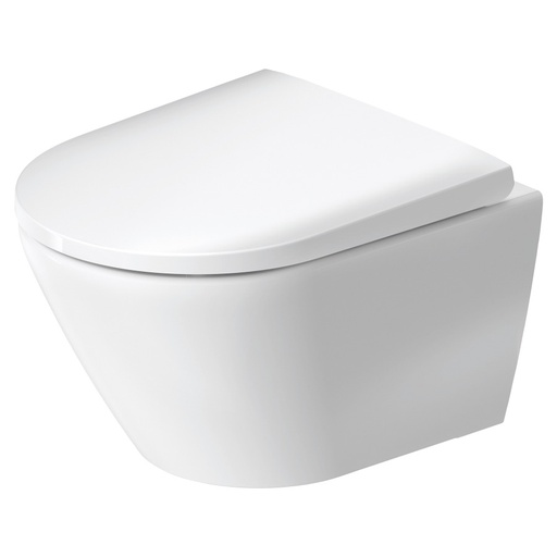 [1625M0200] Cuvette murale D-NEO COMPACT UP 48 x 37 cm, céramique rimless, pour chasse d'eau à encastrer, matériel de fixation Durafix, HygieneGlaze, blanc mat