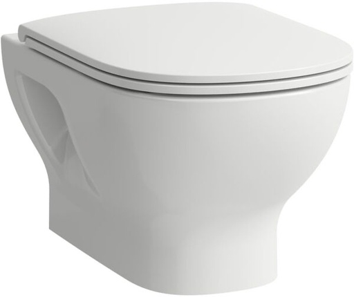 [1625C0294] Cuvette murale Set LUA UP se compose de cuvette murale UP Basic rimless H820081 (fixation visible) et siège de WC Lua Slim H891083 avec abaissement automatique, matériel de fixation, standard, blanc