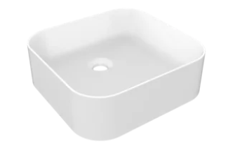 [1624C0919] Lavabo à poser GESSI TONDO 37.4 x 39.4 cm sans trop-plein. Pour une installation sous le meuble, il est nécessaire d'acheter le kit de fixation réf. R4267, White Ceramic