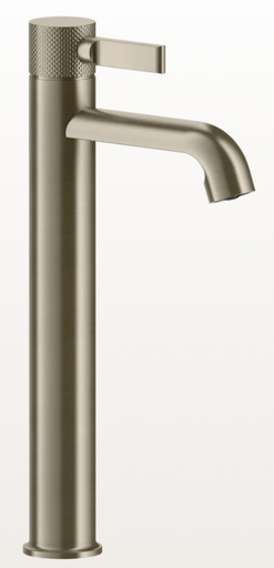 [1621C2242] Mélangeur de lavabo réhaussé INCISO S 135 mm, goulot fixe H jusqu'à l'aérateur 239 mm, H levier 337 mm, sans vidage, tuyaux de raccordement flexibles 3/8", groupe acoustique NT, 149 Finox