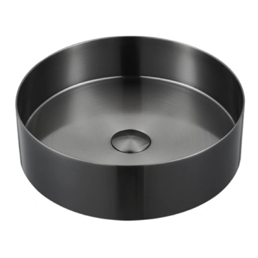 [1624C0924] Vasque à poser ronde VENUS, diamètre 380 x D 110 mm, bonde inclus, Gun Metal