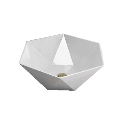 [1624C0937] Vasque à poser Diamant LT 1140, Ø 450mm, H 170 mm, Blanc brillant