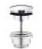[1621C2279] Bonde soupape d'écoulement libre 1 1/4" (pas de fermeture) ajustable de min. 0 à max. 63 mm, diam. 71 mm pour lavabo FIVE-SIX sans trop-plein, Cristalplant