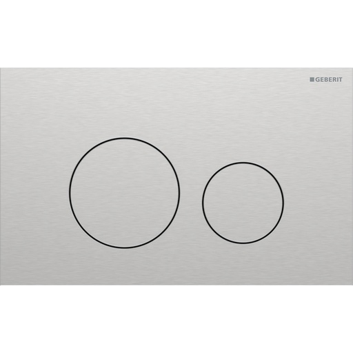 [1615C0360] Plaque de déclenchement Sigma40 round 24.6 x 15.2 x 0.4 cm, pour commande à deux quantités par devant, easy-to-clean, acier inoxydable
