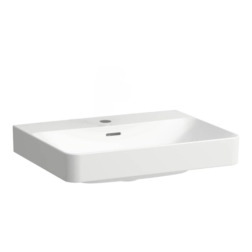 [1624M0559] Lavabo PRO X 60 x 46.5 x 9 cm, céramique montage mural avec trop-plein, 1 trou robin., standard, blanc