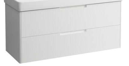 [1616C4425] Elément inférieur JUNA 117 x 51.5 x 44.5 cm 2 éléments de tiroir, 2 tiroirs pour lavabo double 120 cm H814861, standard, blanc mat / Attention rob. sans vidage