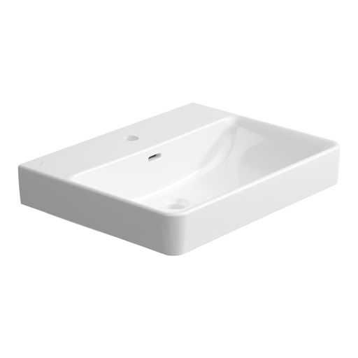 [1624H0051] Lavabo à poser PRO S 60 x 46,5 cm, céramique avec trop-plein, gabarit matériel de fixation, 1 trou robin., standard, blanc