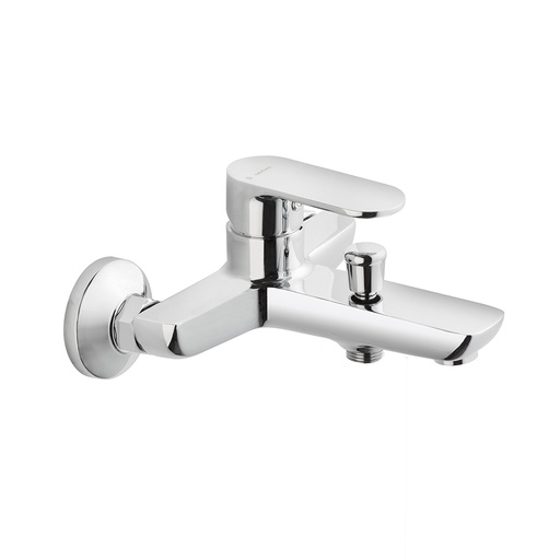[1621M0095] Mélangeur de bain EXTRO nu, E 150 mm, avec raccords excentriques 1/2" x 3/4", chromé