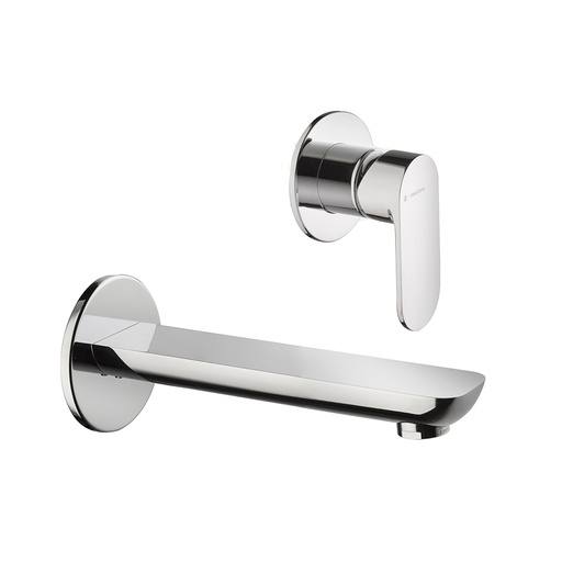 [1621M0119] Mélangeur de lavabo EXTRO S 216 mm, avec mitigeur monocommande, inclus partie encastrée, sans vidage, chromé