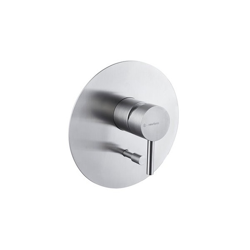 [1621S0164] Mélangeur de bain X-STEEL, set de Montage final, inverseur, plaque de recouvrement, sans corps à encastrer, acier inox