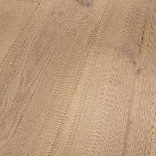 [1411H0008] Parquet 3plis 3060 Rustique- chêne vernis mat blanc 1 frise monol.mini-chf- 2200x185x13 - 3.663m2/cart. - 117.216m2/pal. - 8kg/m2