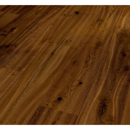 [1411S0033] Parquet 3plis Trendtime 8 Classic- chêne smok. br. vernis mat main gratté monolame chanf.- 1882x190x15 - 2.861m2/cart. - 91.522m2/pal. - 8.2kg/m2