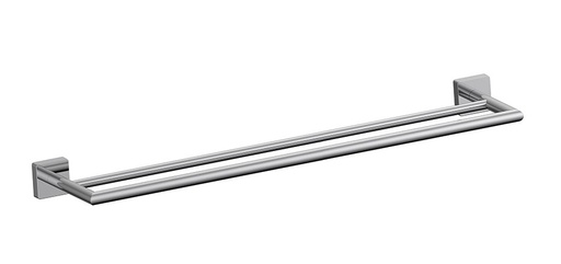 [1690C0344] Barre à linge FORUM QUADRA entraxe 60 cm, double, chromé