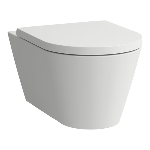 [1625C0138] Cuvette murale KARTELL UP rimless, céramique, pour chasse d'eau à encastrer matériel de fixation, standard, blanc mat