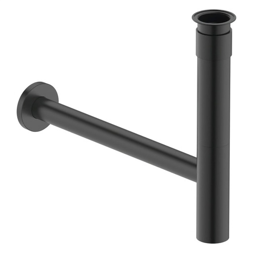 [1614C0397] Siphon design noir mat, 1 1/4"