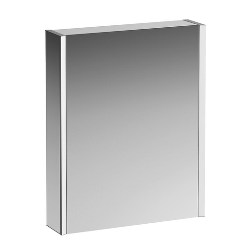 [1617C0005] Armoire de toilette FRAME 25 LED 60,0 x 75,0 x 15,0 cm 1 porte à double miroir charnières à gauche, 2 prises éclairage LED vertical 4000 Kelvin 2x 14 W, IP44, miroir