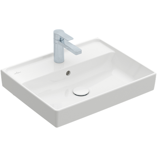 [1624S0216] Lavabo COLLARO 55 x 44 cm, céramique avec trop-plein, 1 trou robin., standard, blanc