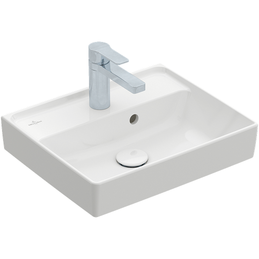 [1624S0219] Lave-mains COLLARO 45 x 37 cm, céramique avec trop-plein, 1 trou robin., standard, blanc