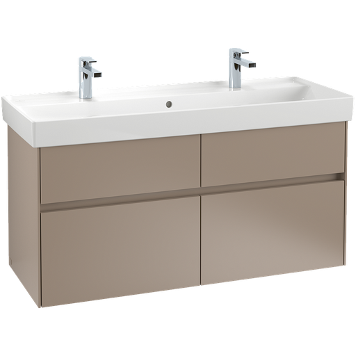 [1616S3725] Elément inférieur COLLARO 115,4 x 54,6 x 44,4 cm pour lavabo 120 cm Collaro 4A33C501 - 2 éléments à chacun 2 tiroirs, poignée selon collection, Nordic Oak