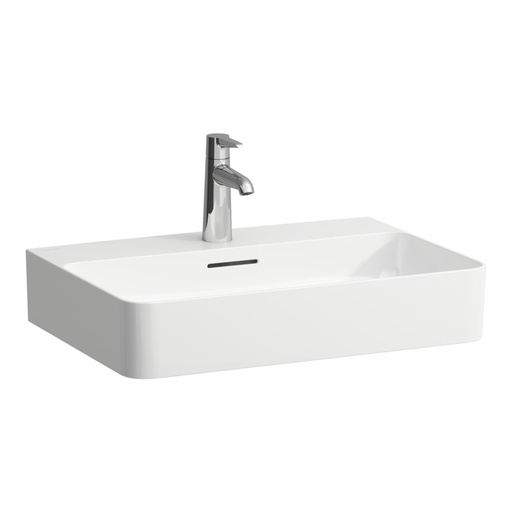 [1624C0704] Lavabo VAL 60 x 42 cm, SaphirCéramique pour meuble suspendu avec trop-plein, blanc
