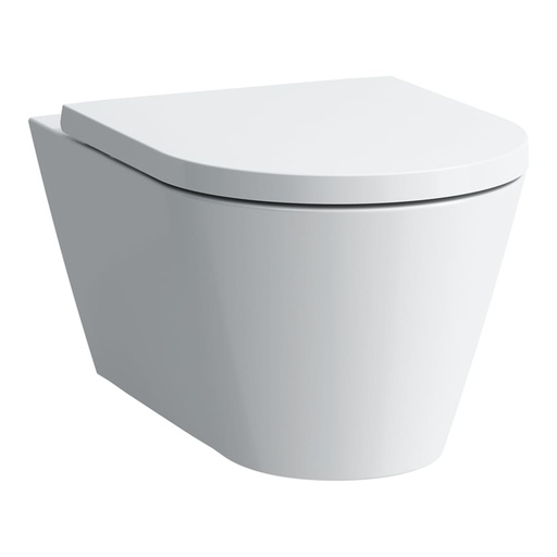 [1625C0257] Cuvette murale KARTELL UP rimless, céramique, pour chasse d'eau à encastrer matériel de fixation, standard, blanc