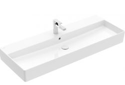 [1624C0185] Lavabo MEMENTO 2.0 120 x 47 cm, céramique avec trop-plein, 1 trou robin., standard, blanc