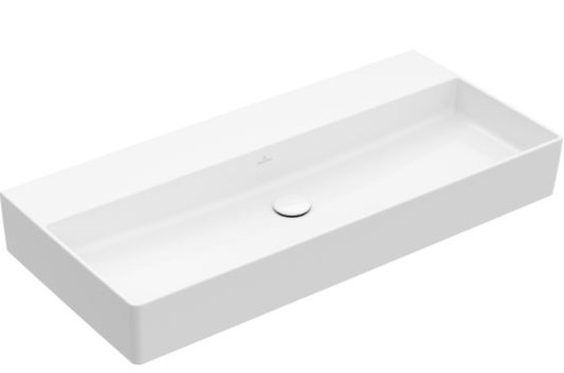 [1624C0199] Lavabo MEMENTO 2.0 100 x 47 cm, céramique sans trop-plein, côté inférieur poli, sans trou robin., standard, blanc