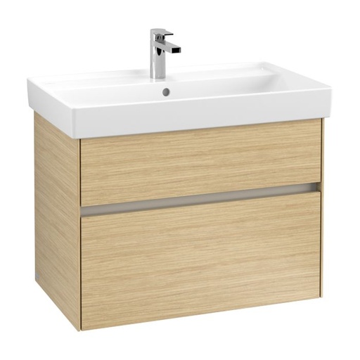 [1616S3730] Elément inférieur COLLARO 75,4 x 54,6 x 44,4 cm pour lavabo 80 cm Collaro 4A338001 - élément à 2 tiroirs, poignée selon collection, Nordic Oak
