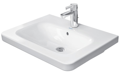 [1624C0259] Lavabo DURASTYLE 65 x 48 cm, céramique pour meuble suspendu avec trop-plein, 1 trou robin., standard, blanc