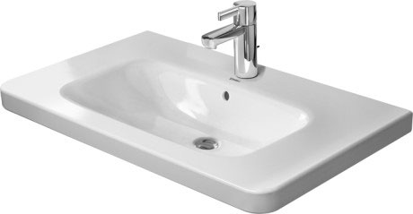 [1624C0260] Lavabo DURASTYLE 80 x 48 cm, céramique pour meuble suspendu avec trop-plein, 1 trou robin., standard, blanc