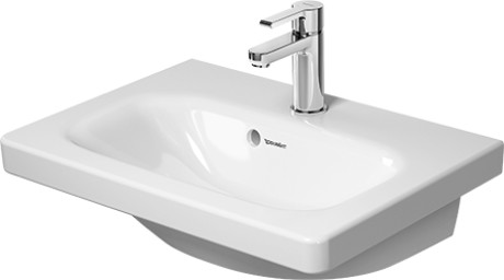 [1624C0265] Lavabo DURASTYLE 55 x 40 cm pour meuble compact, céramique avec trop-plein, 1 trou robin., standard, blanc