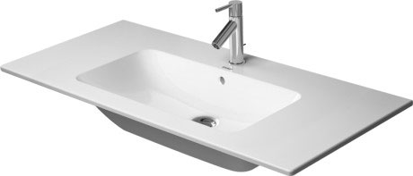 [1624C0292] Lavabo ME BY STARCK 103 x 49 cm, céramique pour meuble suspendu avec trop-plein, 1 trou robin., standard, blanc