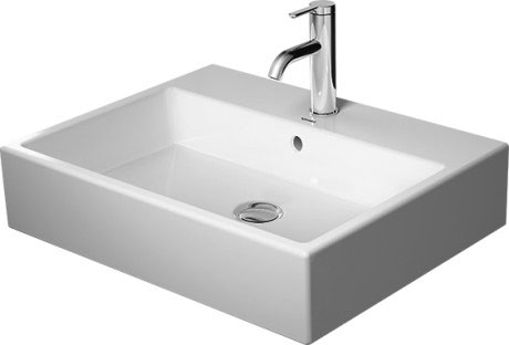 [1624C0395] Lavabo VERO AIR 60 x 47 cm, céramique pour meuble suspendu, sans trop-plein, 1 trou robin., standard, blanc
