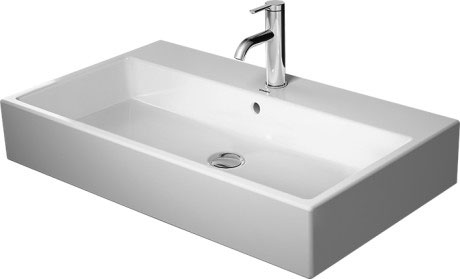 [1624C0402] Lavabo VERO AIR 80 x 47 cm, céramique pour meuble suspendu, avec trop-plein, 1 trou robin., standard, blanc