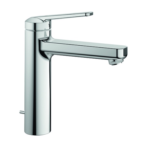 [1621C0395] Mélangeur de lavabo DOMO 6.0 S 150 mm, goulot fixe vidage excentrique, groupe acoustique I, chromeline