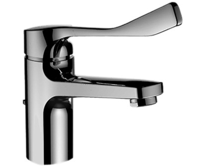 [1621C0448] Mélangeur de lavabo CITYPRO SK LIBERTY, S 140 mm, goulot fixe vidage excentrique, débit 5,7 l/min, groupe acoustique I, CHROME