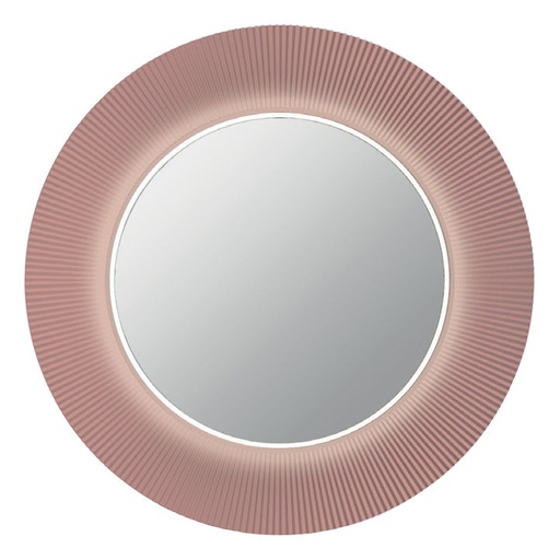 [1617C0086] Miroir KARTELL D 78 cm, avec cadre avec éclairage indirect LED, rose poudré