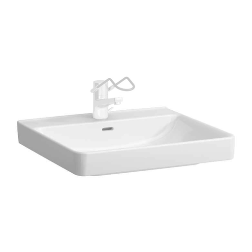 [1618C0018] Lavabo PRO LIBERTY 60 x 55 cm, céramique avec trop-plein, 1 trou robin., standard, blanc