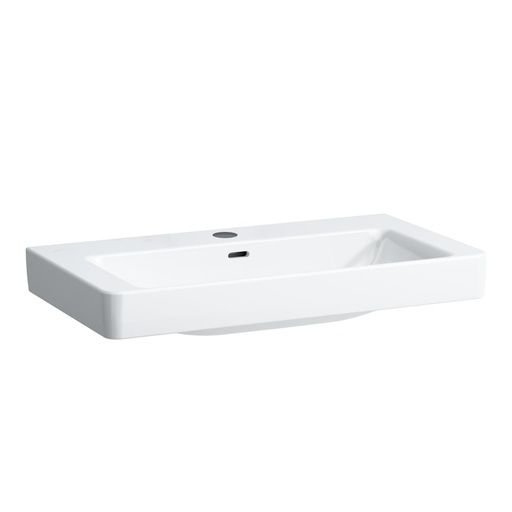 [1624C0466] Lavabo PRO S 85 x 46 cm, céramique pour meuble suspendu, avec trop-plein, 1 trou robin., standard, blanc