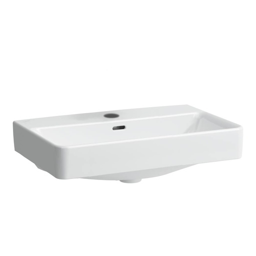 [1624C0525] Lavabo PRO S COMPACT 60 x 38 cm, céramique pour meuble suspendu avec trop-plein, 1 trou robin., standard, blanc