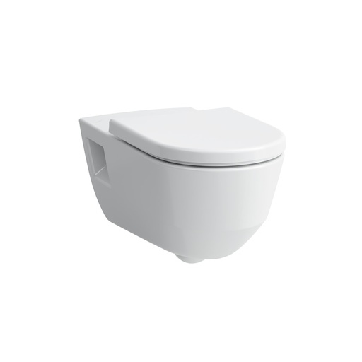 [1618C0011] Cuvette murale PRO LIBERTY UP rimless, céramique pour chasse d'eau à encastrer avec fixation de niche latéral, sans siège H898950 ou H898951, standard, blanc