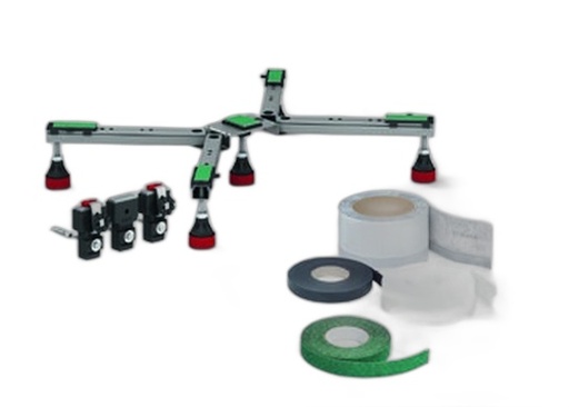 [1614C0255] Set montage isolation phonique avec ruban d'étanchéité 3.8 m MEPA 3S BW-5 SF, H 8,5-10,5 cm réglable, pied pour douche BW-5 SF, fixation, Aquaproof type II, pour receveurs de douche en acier et en matière synthétique jusqu'à 100 x 100 cm, bande de protection anti-coupure 4 m conforme à la norme SIA 181 / SIA 271 (pas adapté pour pose à fleur du receveur)