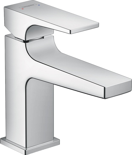 [1621C0701] Mélangeur de lavabo METROPOL 100, S 127 mm, goulot fixe avec vidage Push-Open, débit 5 l/min, groupe acoustique I, chromé
