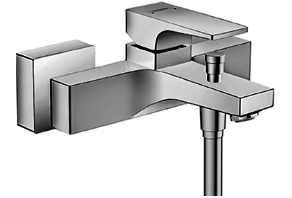 [1621C0722] Mélangeur de bain METROPOL, E 138-162 mm, raccords S 1/2" sans flexible et douchette à main, groupe acoustique I, chromé