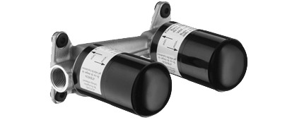 [1621C0738] Corps à encast. HANSGROHE/AXOR set de base pour mélangeur mural à 2 trous, placement de la poignée à gauche ou à droite, groupe acoustique II